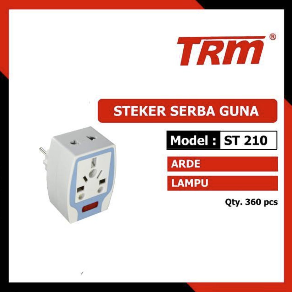 @12 Pcs (1 Kotak) ST-210 TRM T Serbaguna SNI / Over Steker T Serbaguna / Colokan Listrik T Serbaguna