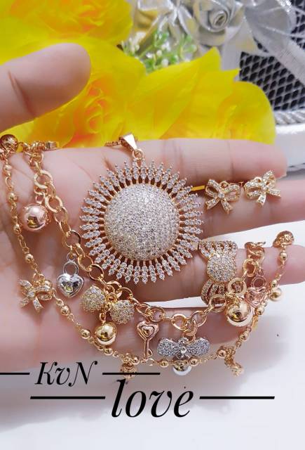 Xuping perhiasan set kalung matahari