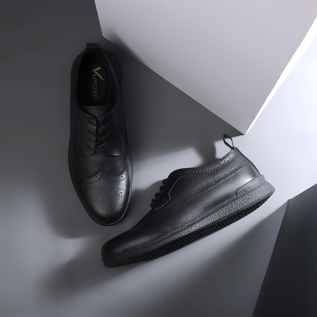 Sepatu Kuli Sapi Asli - Sepatu Formal Casual Pria Kerja Kantor Kondangan Pantofel Hitam Pria Tali Sepatu Pantopel Oxford Cowok Pria Kasual Original