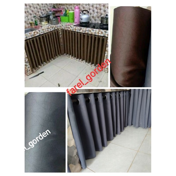 Hordeng blackout polos Gorden kolong dapur/hordeng penutup bawah kompor Lebar 140x60cm//280x70cm