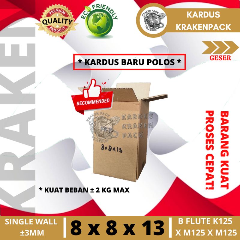

DUS KARDUS PACKING 8x8x13 cm KARDUS BARU POLOS KUAT KARTON BOX MURAH 8 x 8 x 13 cm