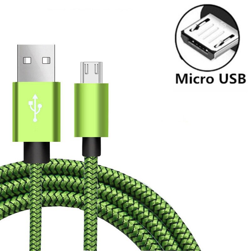 Durable Nylon Kabel Data Mirco USB Fast Charging Cable