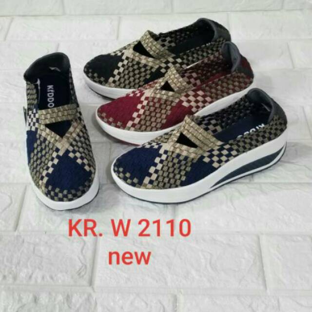 Sepatu Rajut KIDDO W2110 WEDGES ORIGINAL