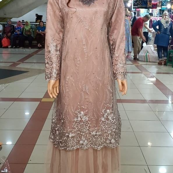 Setelan Gamis Dress Princess Tille Warna Milo Real Pict / Kebaya Modern