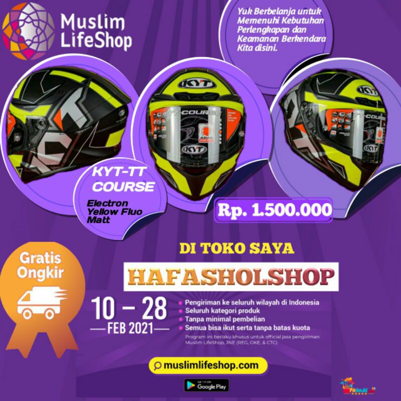 HELM KYT TT COURSE Electron Yellow Fluo Matt