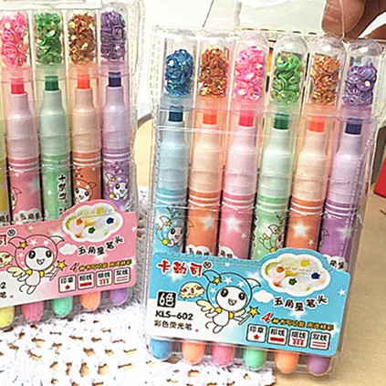 

READY STOCK PULPEN GLITER 1SET 6PCS