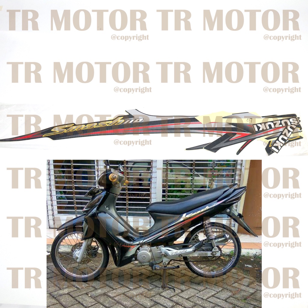 Stiker Motor Smash 110 New 2007 Sticker Striping Lis Full Set Motor