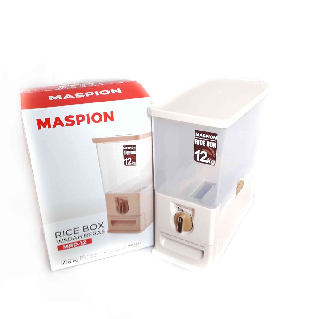 PAKET Maspion MRD 12 Rice Box 12Kg / Tempat Beras 12Kg ORIGINAL NEW PROMO