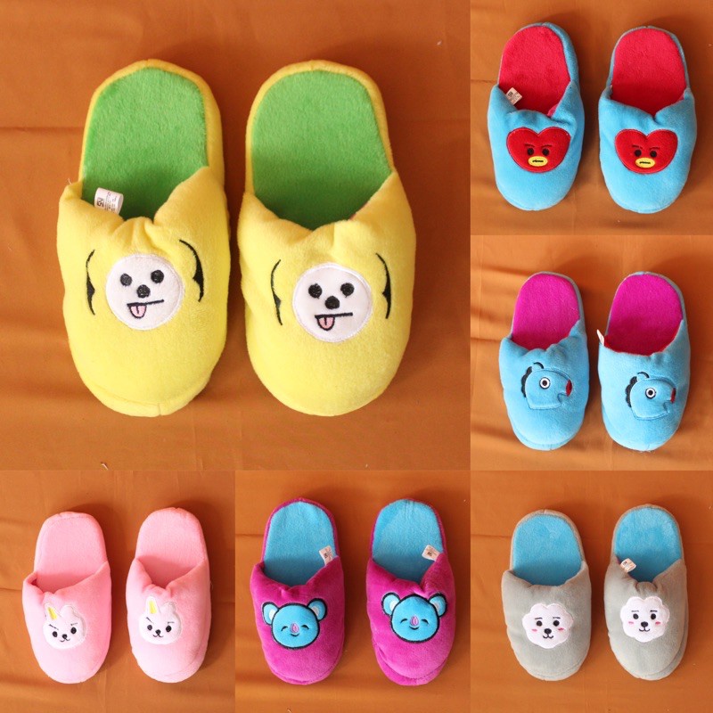 Sandal Boneka BT21 BTS Unofficial Berlabel SNI