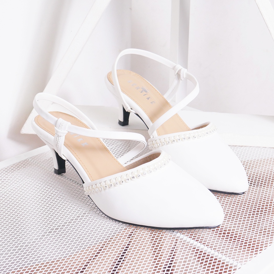 High Heels Wanita Tali Belakang R 31 Magdiel - Heels tali wanita / Sandal Hak Tahu 5CM Pansus Paket 