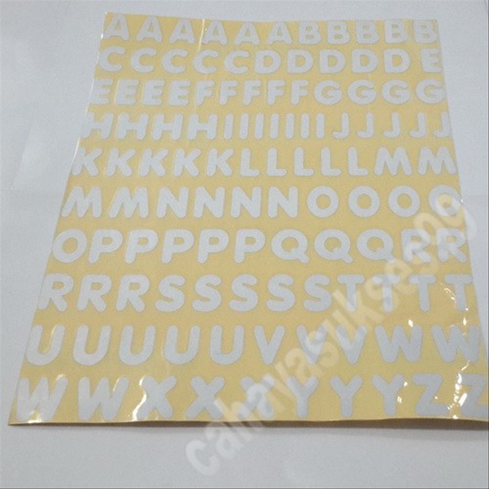 

Sticker Cutting MOTOR Alphabet Abjad Huruf A Sampai Z Font VAGROUNDED BT Putih Big Size 3cm X 2.5cm