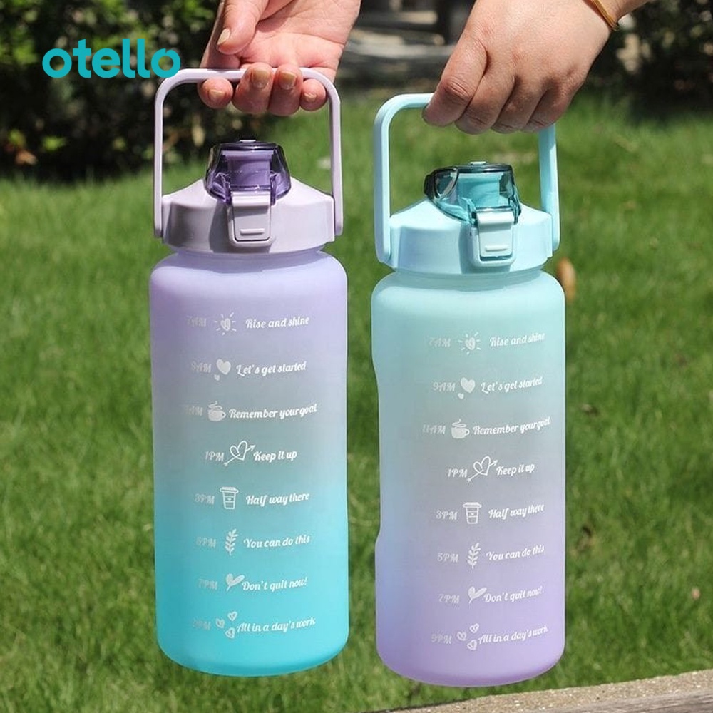 Sora Botol Minum 2 Liter Viral BPA Free Otello Bottle Air Motivasi 2L Korea Lucu