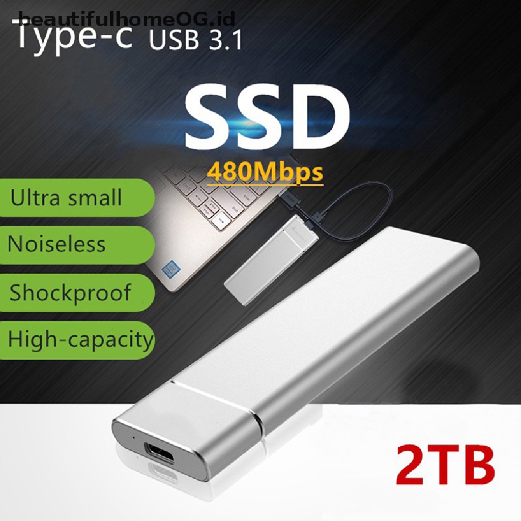 Hardisk Eksternal SSD 1TB 2TB 500GB USB 3.1