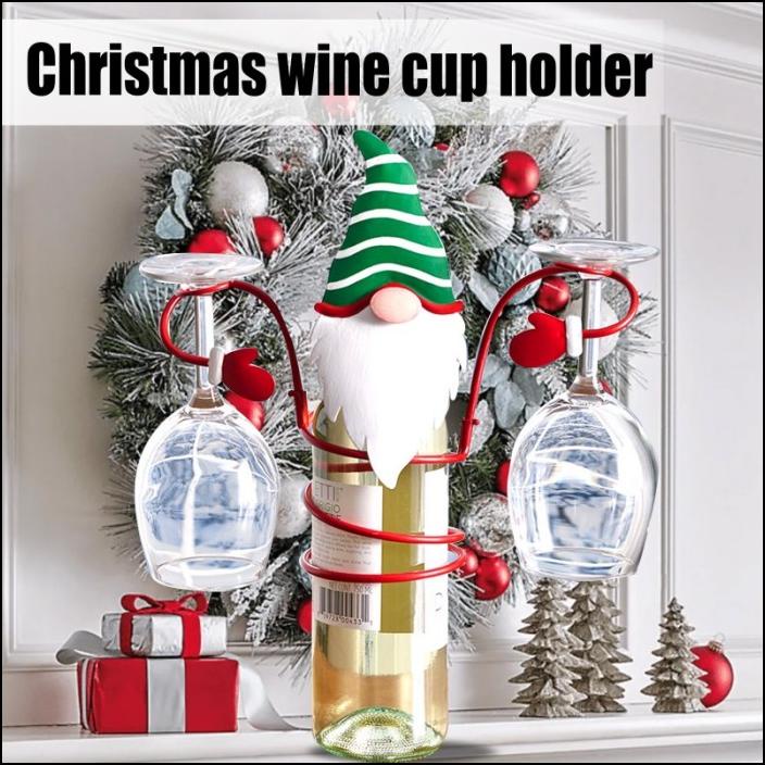 

Aksesoris Natal - Rak Holder Gelas Wine Tema Natal Untuk Dekorasi Rumah /