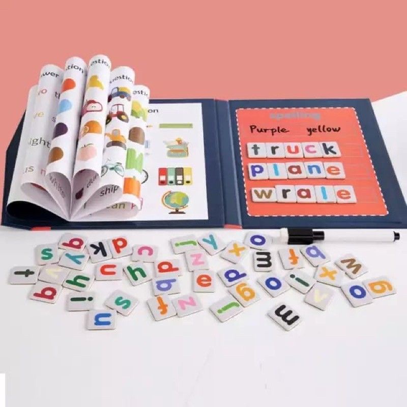

Mainan edukasi spelling game book / mainan edukasi mengeja kata/ Mainan mengenal huruf / alphabet