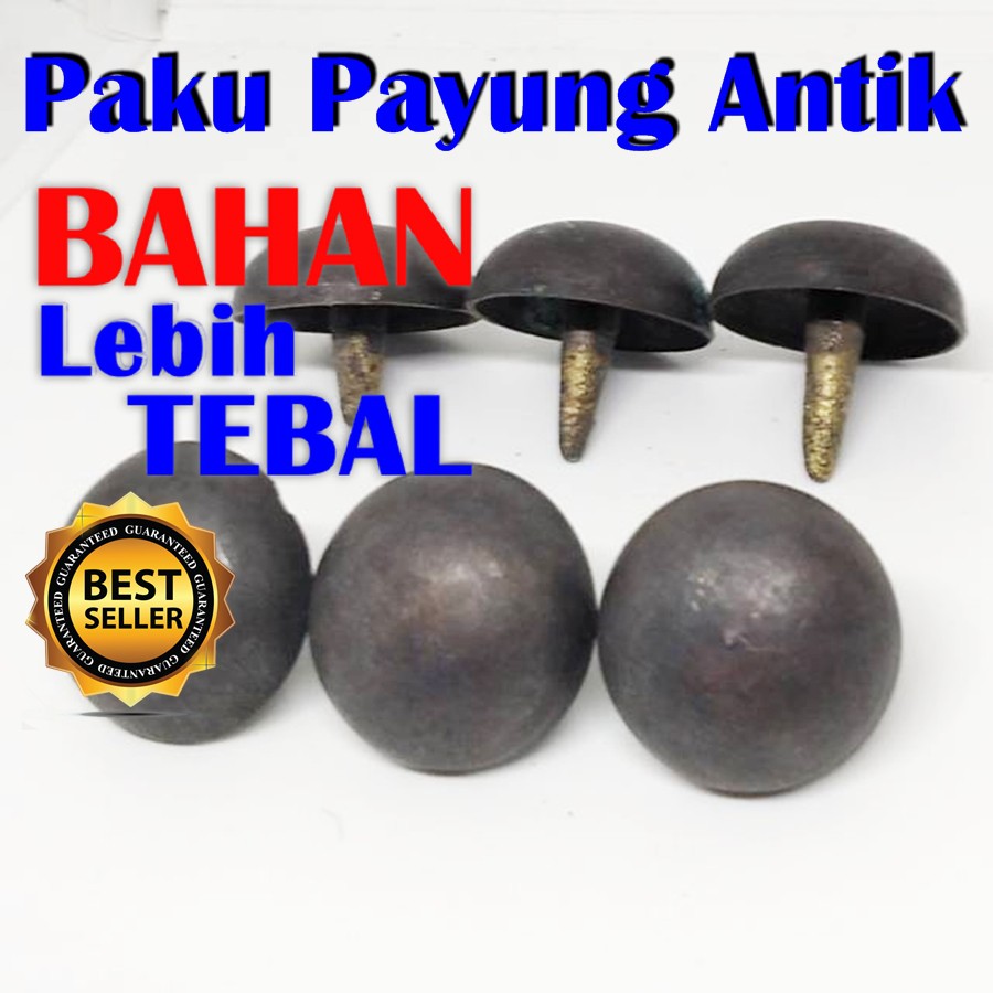 [BISA COD] Paku Payung Antik Diameter 3cm Cembung Antiq Hiasan Pintu Rumah Gebyok Kuno Antik Emas