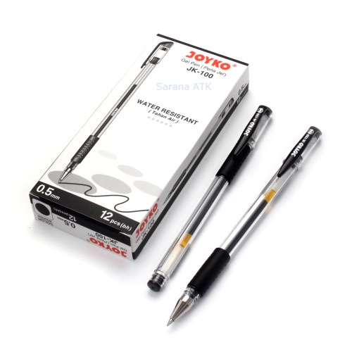 

PULPEN Pen Gel JOYKO JK-100 Pulpen JK-100NT HITAM isi 12 pcs - JK-100NT