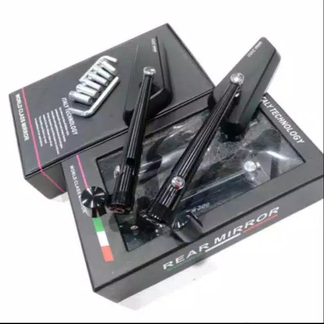 kaca spion rizoma circuit 744 black  nmax pcx xmax adv aerox vario vixion dll / spion rizoma circuit