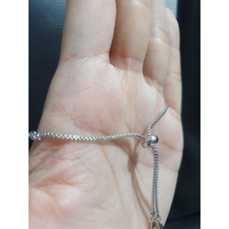 Gelang Silver925 Perak Model Serut Gelang Starling silver Mata Kilau Zircon Anti Karat Anti Alergi Premium Quality G882