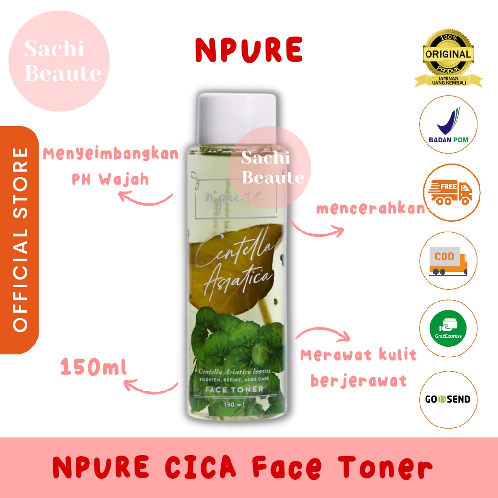 Npure Centella Face Toner Asiatica Cica Series Original Travel Size 30ml Toner Acne Wajah Jerawat BPOM