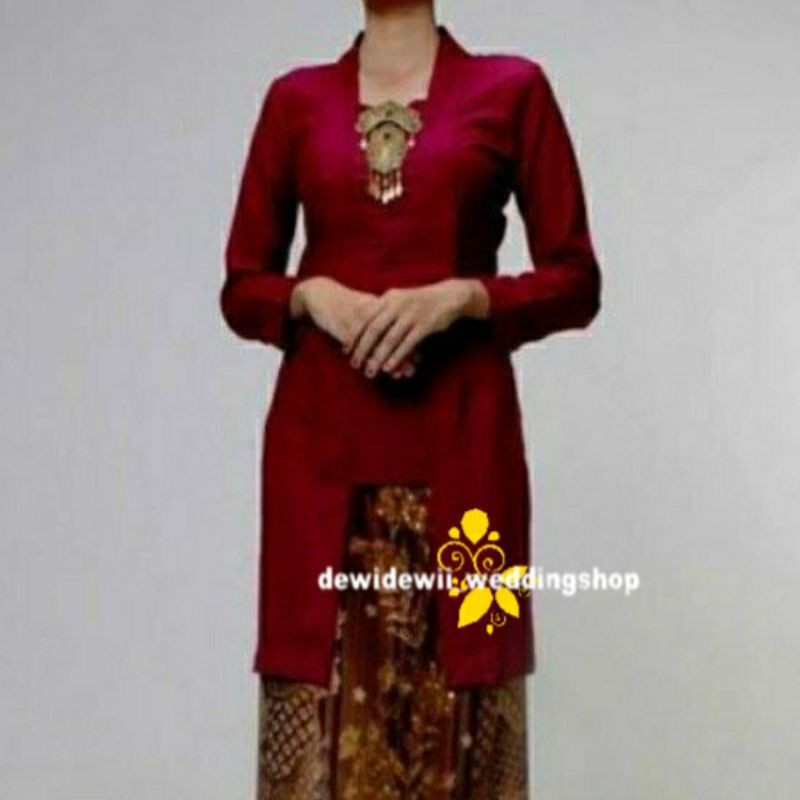 Kebaya Bludru Kutubaru Body Panjang, WARNA LENGKAP