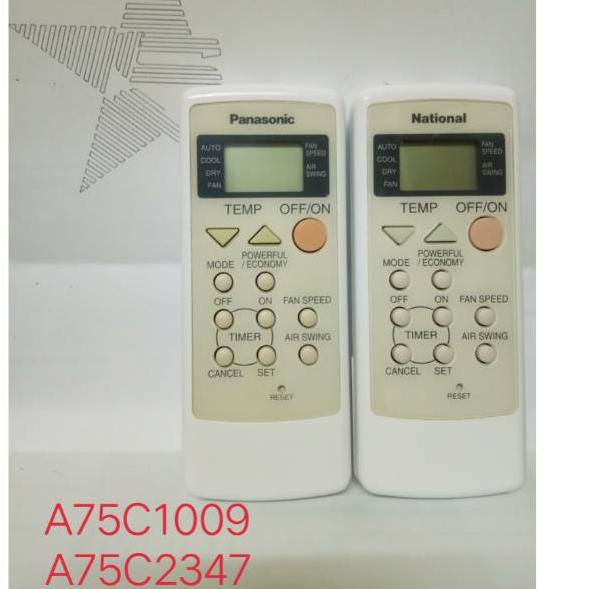 [KODE PRODUK BBSIE8642] REMOT REMOTE AC PANASONIC NATIONAL A75C1009 & A76C2347 ORIGINAL
