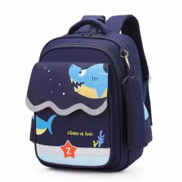 PTM_New Produk Fashion Anak/ Ransel Anak karakter shark/Tas Ransel Sekolah/Tas Anak Perempuan Laki