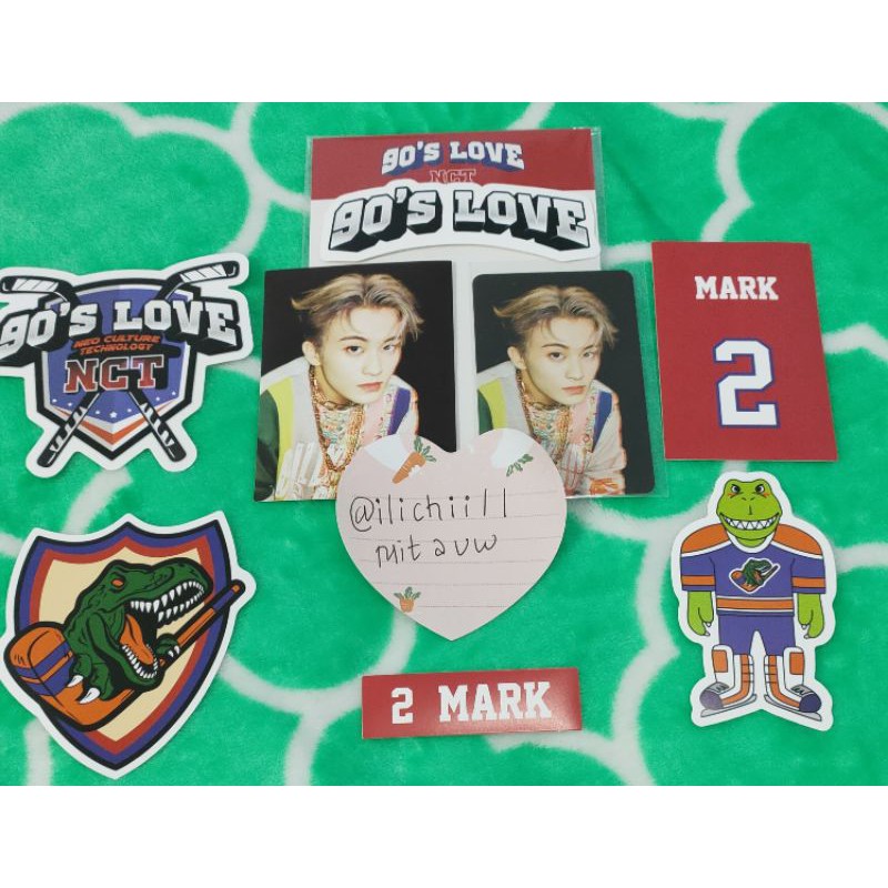 NCT Mark Luggage sticker photocard set 90's Love