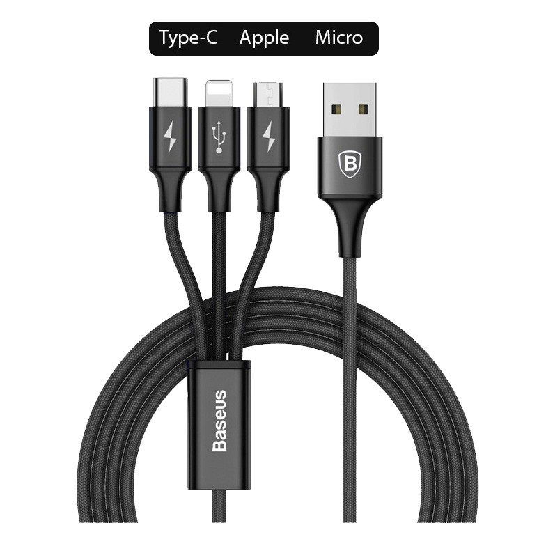 KABEL USB BASEUS BS - CA - 3 IN 1 CABLE MICRO APPLE TYPE C