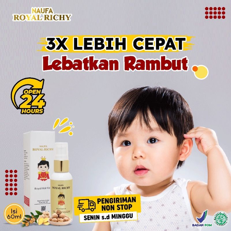 NAUFA Royal Richy Hair Kids Serum Penumbuh Penyubur Rambut Anak Original