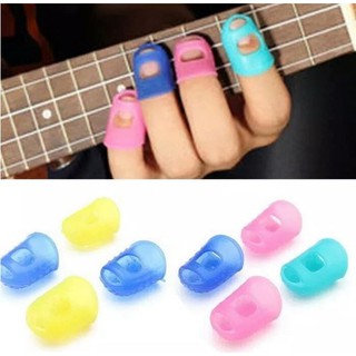 Gitar Pelindung jari silikon bermain gitar Silicone Finger