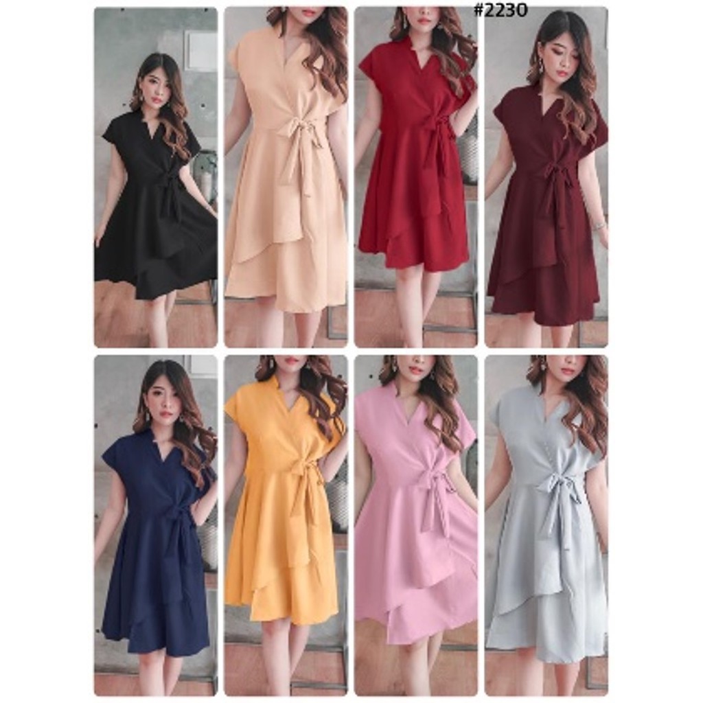 Kimono Flare Dress Midi Bisa Busui Dan Bumil Bahan Premium Quality 2230