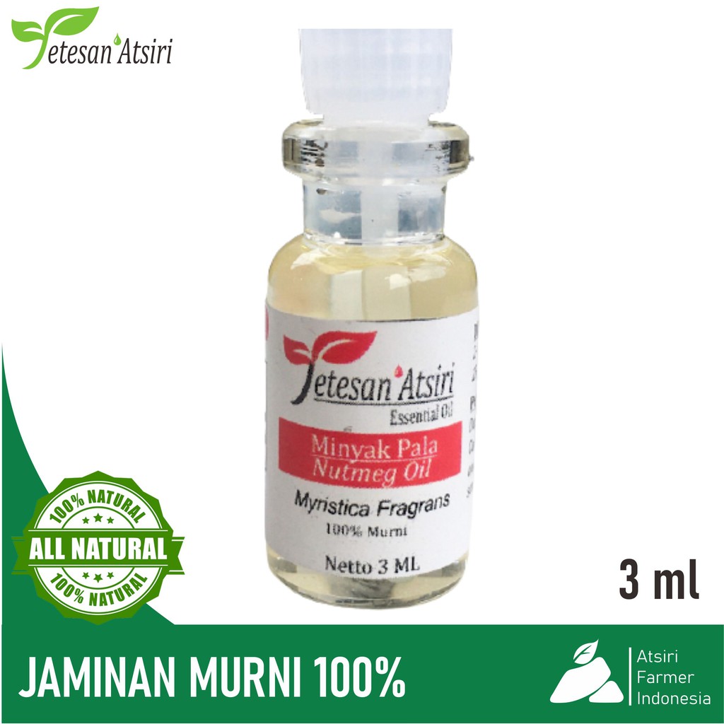 3ml minyak atsiri pala murni 100% nutmeg pure essential oil 100% MURNI aromatherapy diffuser oil