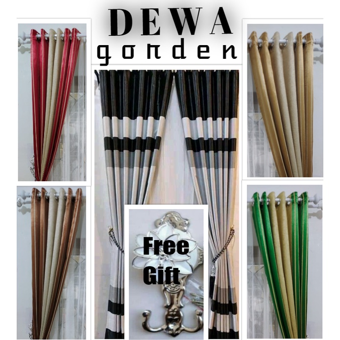 GORDEN Blackout HORDENG JENDELA Bludru Import Minimalis HORDEN korden Pintu Jendela Smokring Tebal 12 Ring-1 Pcs Finishing STEAM UAP--5