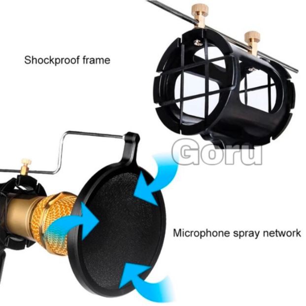 Kaki Mic Microphone Stand arm recording lagu Smart phone Holder Smule