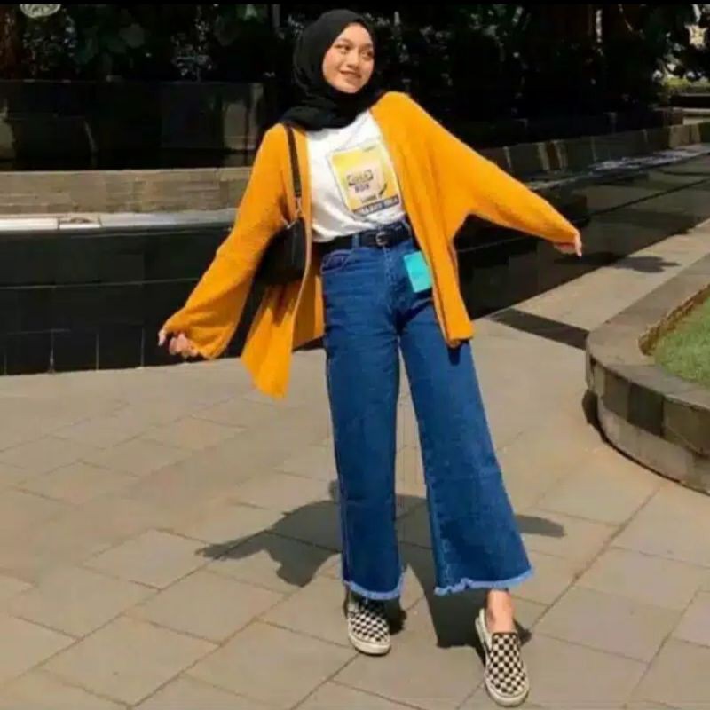 Celana Kulot jeans wanita HIGHT WAIST Premium SIZE 27-30 | Celana jean fashion | Kulot jeans cewek