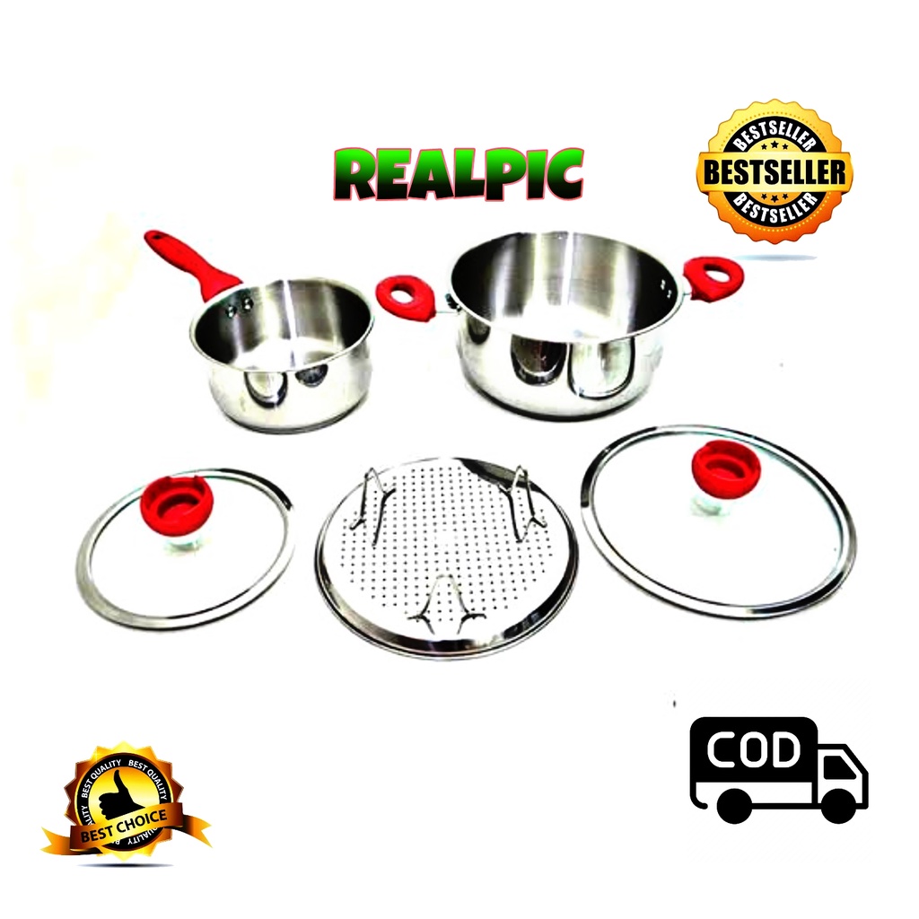 PROMO (BISA COD) SUPRA PANCI Set 7 Pcs Stainless Steel Panci Impact Series