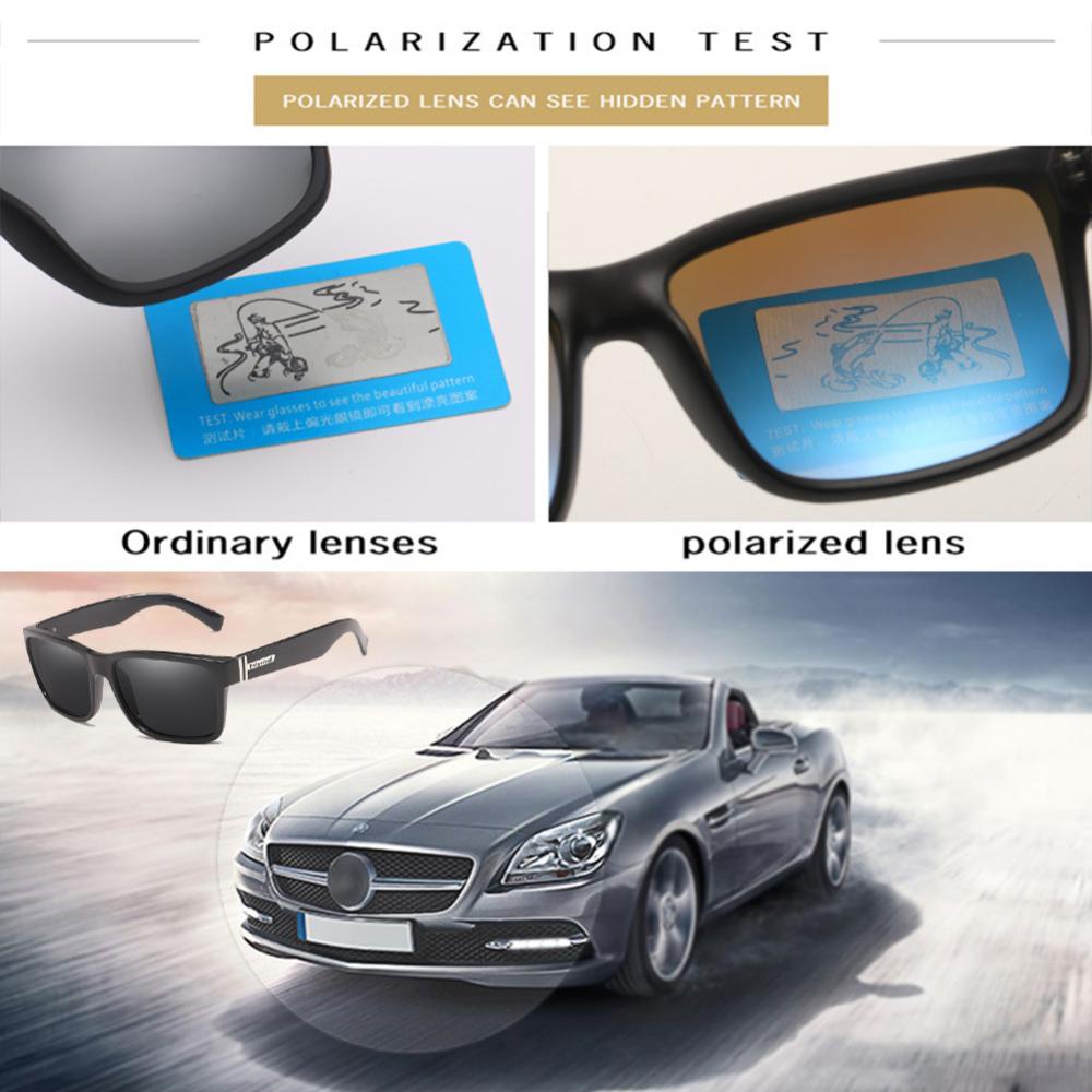 Timekey Kacamata Hitam Priawanita Frame Kotak Besar Lensa Polarized Untuk Outdoorolahraga A3U3