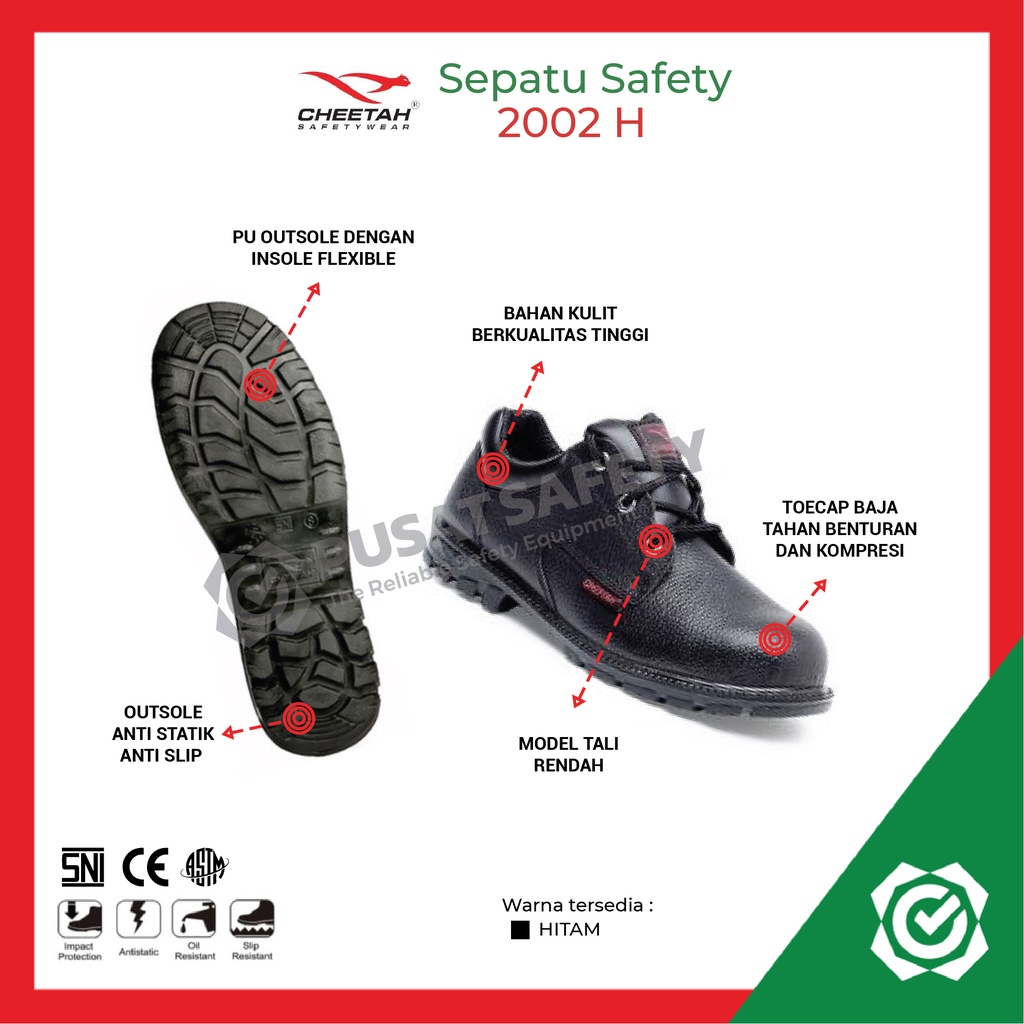 Sepatu Kerja Safety Cheetah 2002H