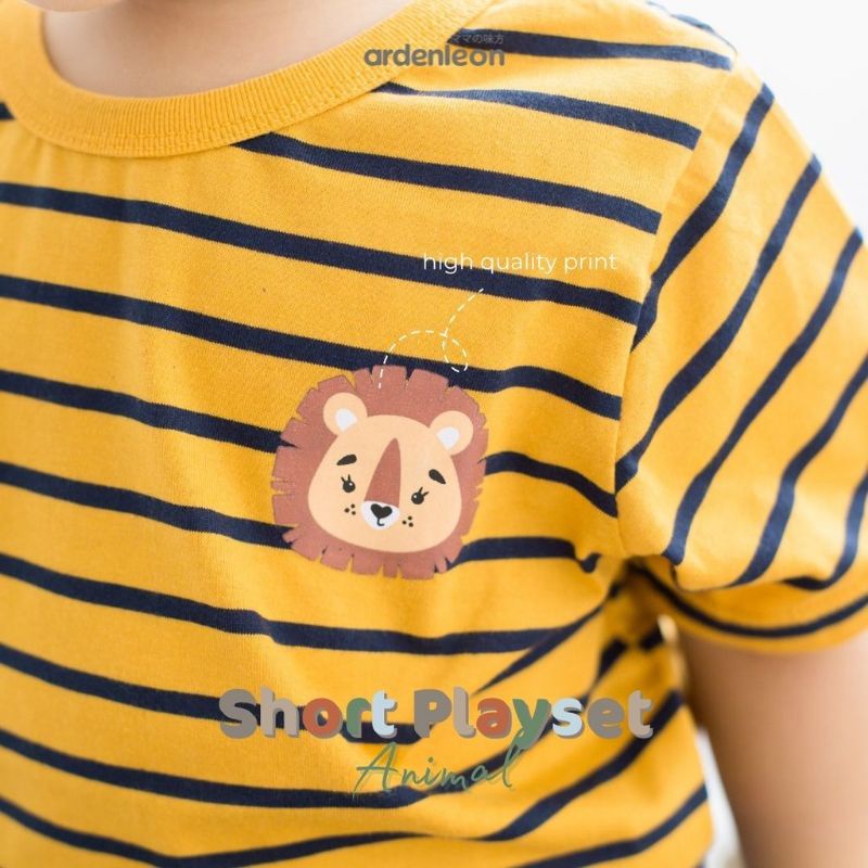 ArdenLeon SHORT PLAYSET ANIMAL UNISEX / Arden Leon Setelan Pendek Anak UNISEX