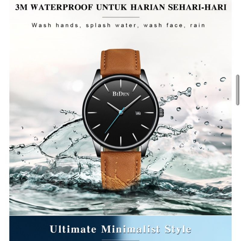 Biden Watch Jam Tangan Luxury Kulit Original