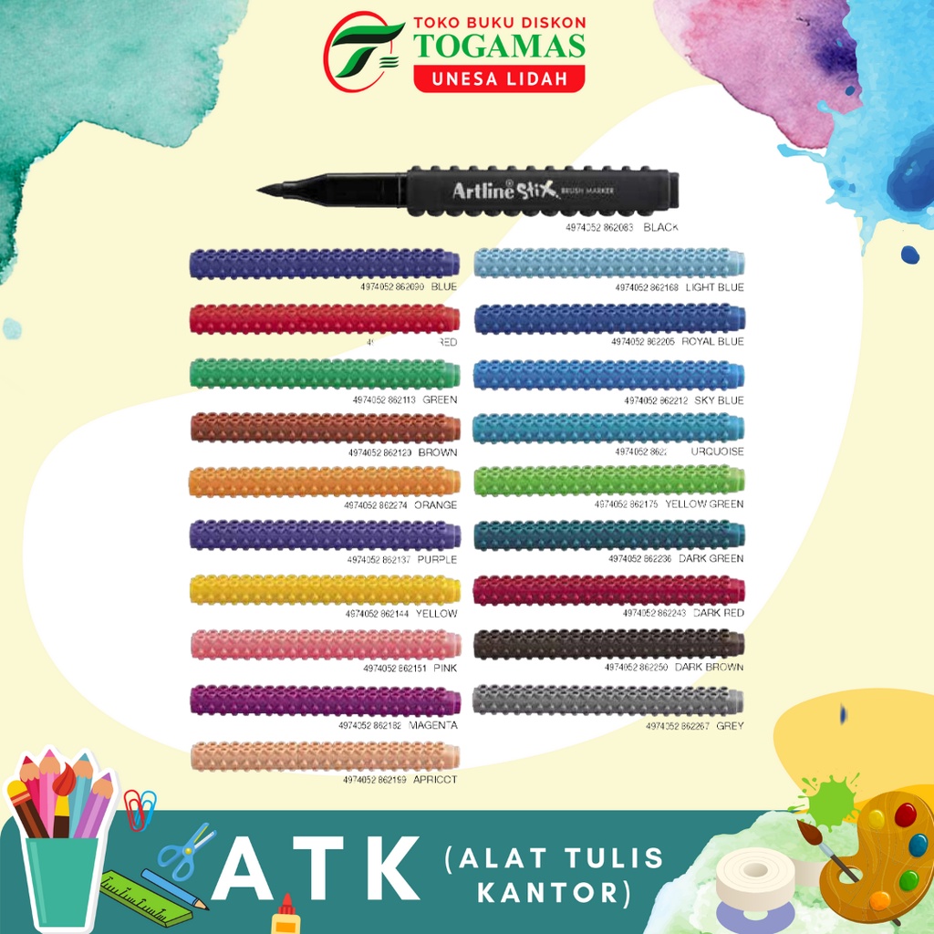

SPIDOL STIX BRUSH MARKER ETX-F WARNA / READY STOCK