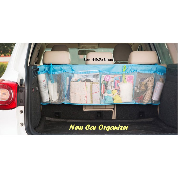 rak organizer di mobil tas penyimanan serbaguna di bagasi / di belakang jok bisa untuk tas belanja