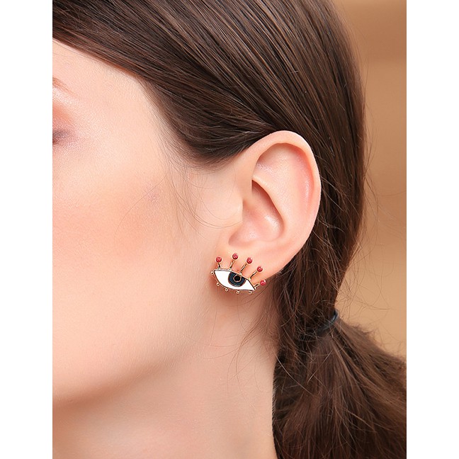 LRC Anting Tusuk Fashion Irregular Eye Stud F83798