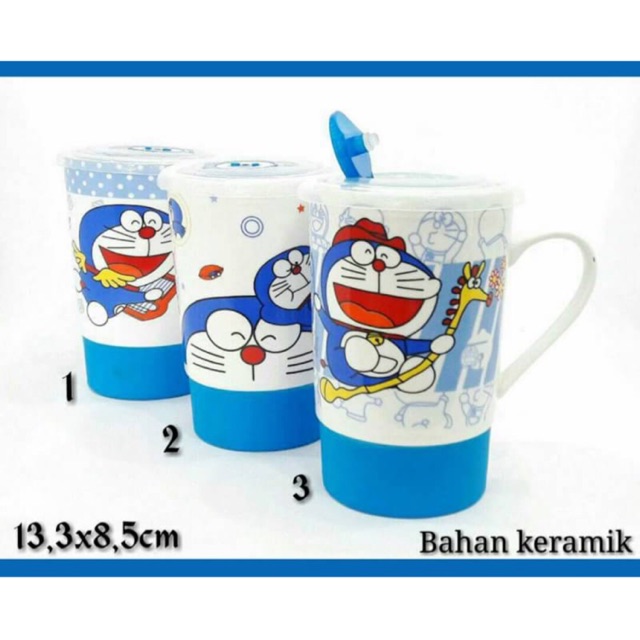 Cangkir / gelas / Mug keramik fancy doraemon