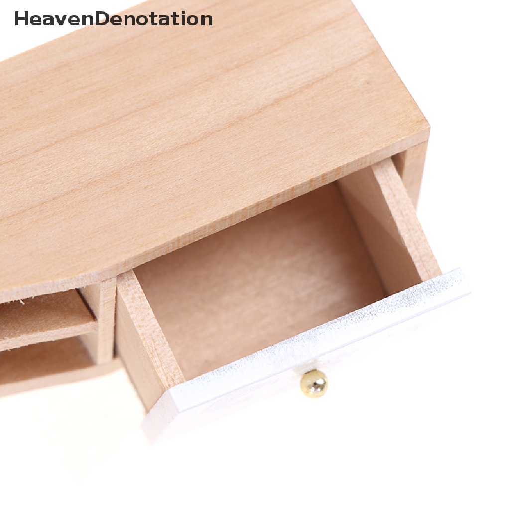 [HeavenDenotation] 1:12 Dollhouse Miniature Furniture Wooden TV Cabinet Dolls House Accessories