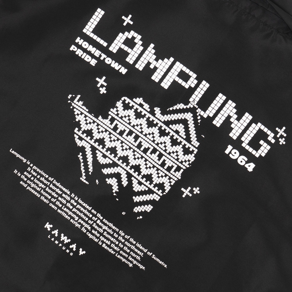 Kaway Map Pixel Coach Jacket Black