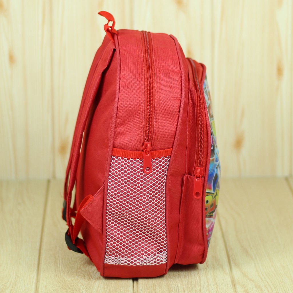 Tas Ransel Anak Anak Cowok Motif Cars Merah Tas Sekolah PAUD TK Keren