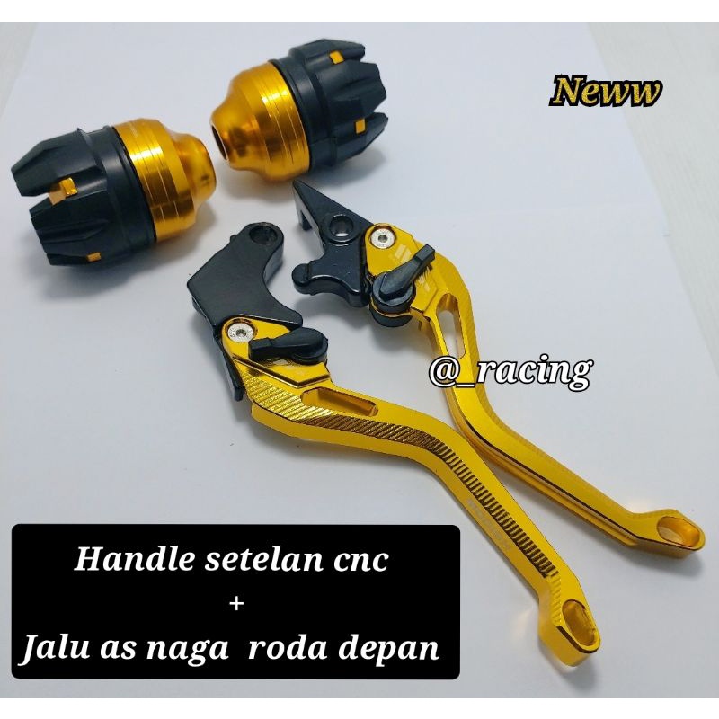 Handle rem kopling tiger dan jalu as roda depan cnc gold