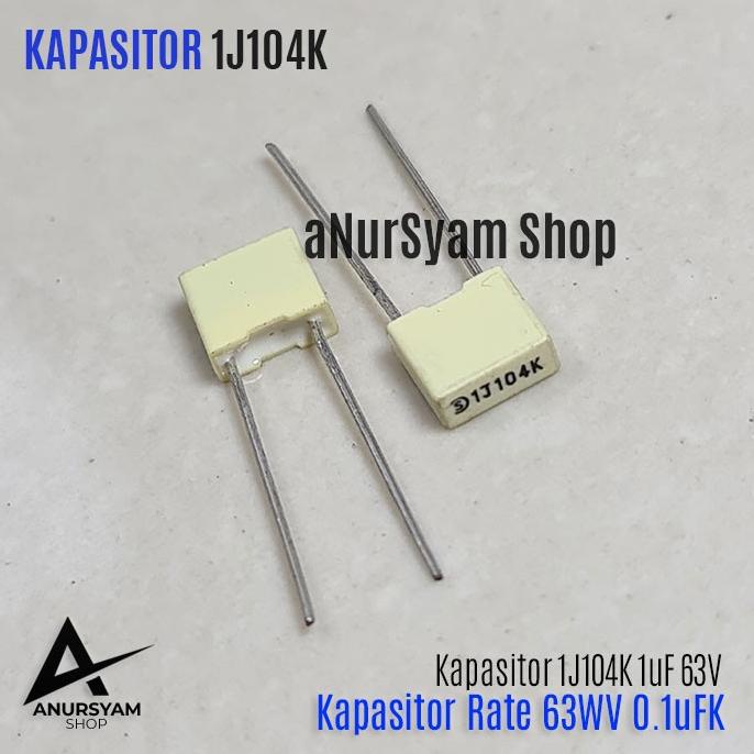 Kapasitor 1J104K 1uF 63V Rate 63WV 0.1uFK anursy44 dijamin